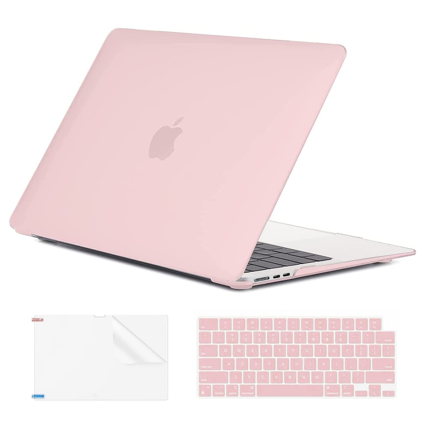 EooCoo Black Clear Hard Shell Case for MacBook Air 15" (2023-2025 M2/M3/M4) + Keyboard Cover & Screen Protector – Perfect Fit & Durable Protection