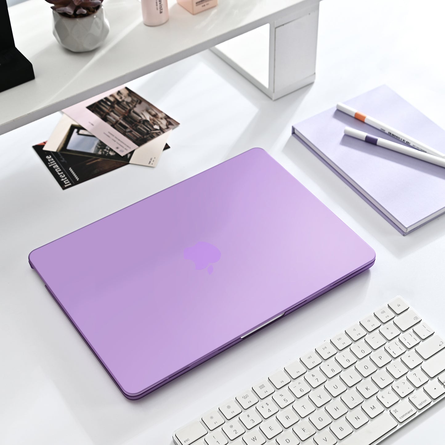 EooCoo Matte Purple Hard Case for MacBook Air 13.3" M1 (2021–2018) – Anti-Scratch, Anti-Fingerprint Case with Keyboard Cover & Screen Protector