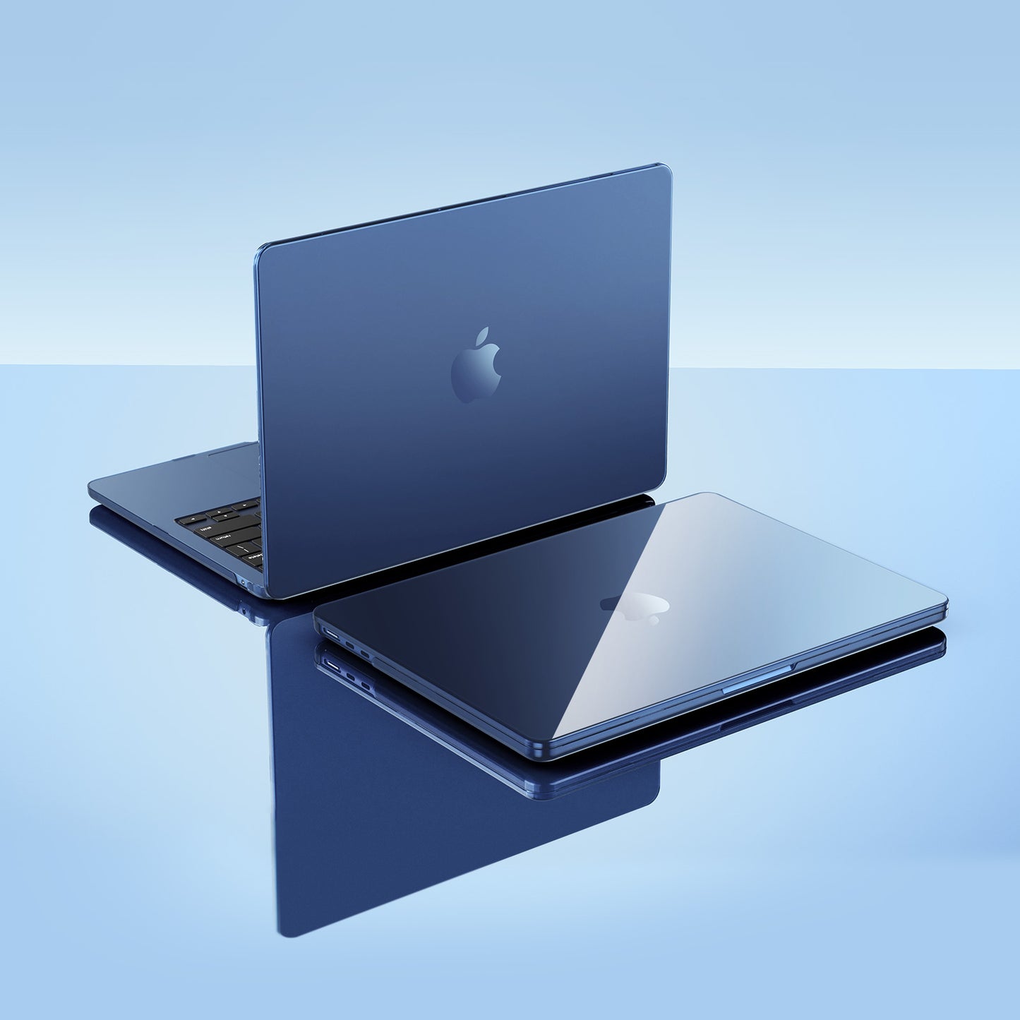 EooCoo Ultra Crystal Midnight Case for MacBook Air 13.6" (2025–2022, M4/M3/M2) – Clear Protective Hard Shell with Keyboard Cover, Slim Fit, Scratch & Fingerprint Resistant