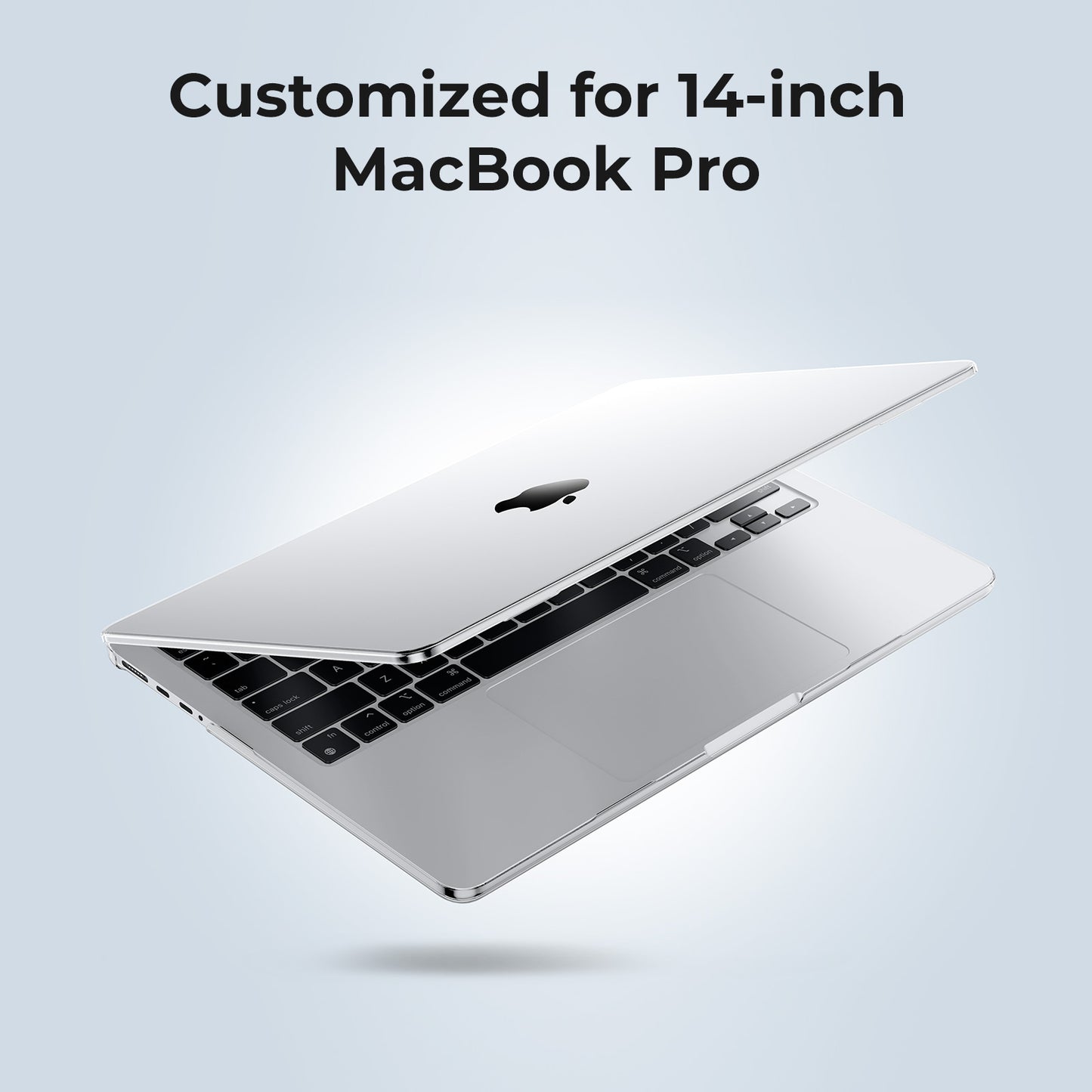 EooCoo Matte Transparent Hard Case for MacBook Pro 14 Inch (2025–2021, M4/M3/M2/M1 Pro/Max) – Anti-Fingerprint Matte Case with Keyboard Cover & Screen Protector