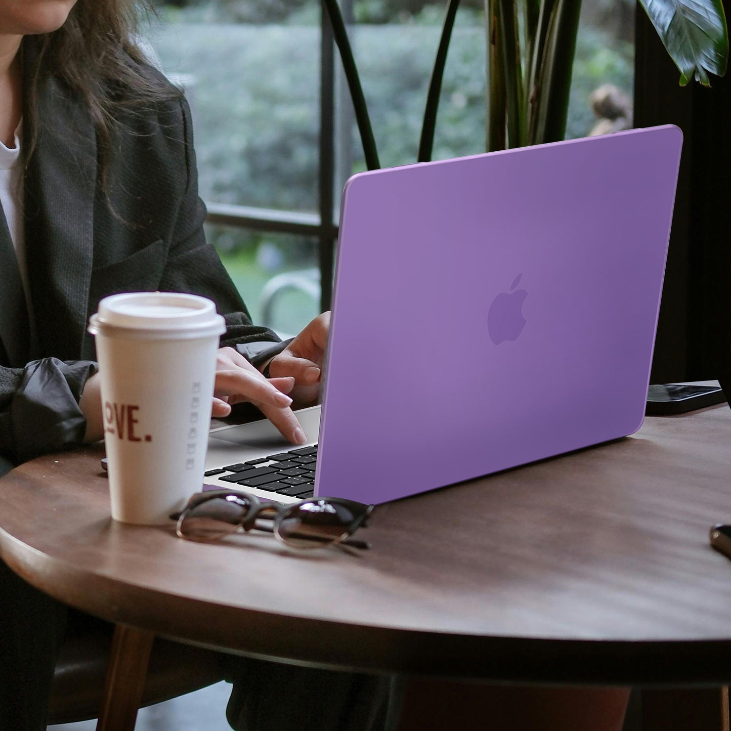 EooCoo Matte Purple Hard Case for MacBook Air 13.3" M1 (2021–2018) – Anti-Scratch, Anti-Fingerprint Case with Keyboard Cover & Screen Protector