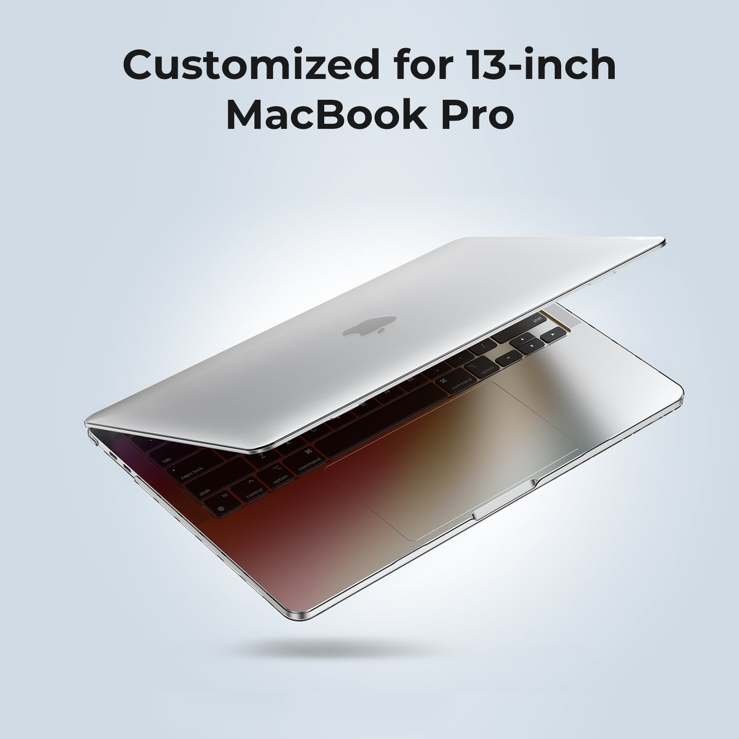 EooCoo Crystal Clear Hard Case for MacBook Pro 13 inch (M2 2024–2016, M1) with Keyboard Cover & Screen Protector - Protective Slim Fit