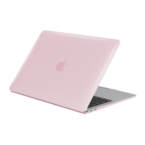 EooCoo Crystal Pink Hard Shell Case for MacBook Air 13.3" (M1 2020–2018) – Clear Slim Fit Cover with Keyboard Skin & Screen Protector, Full Protection Without Hiding Original Color