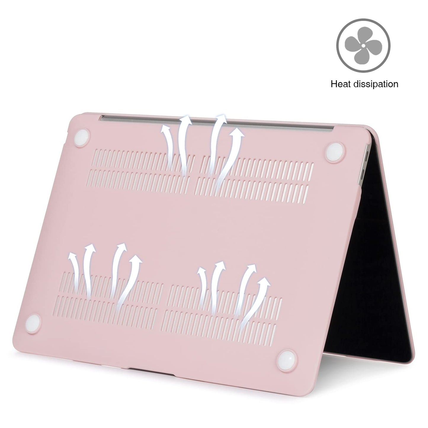 EooCoo Matte Pink Case for MacBook Air 13.3" (M1 2018–2021) – Anti-Fingerprint & Scratch-Resistant Protection Kit