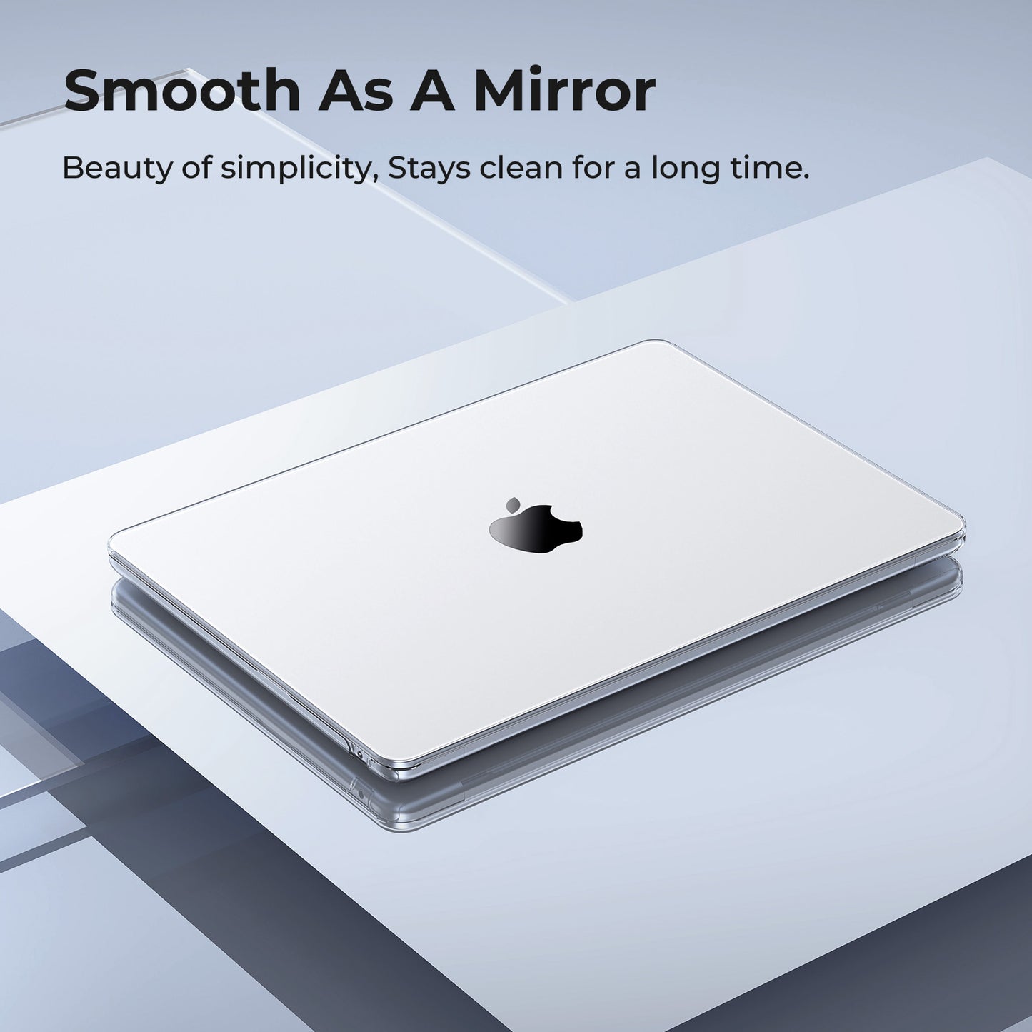 EooCoo Crystal Clear Hard Shell Case for MacBook Air 15" (2023-2025 M2/M3/M4) + Keyboard Cover & Screen Protector – Perfect Fit & Durable Protection