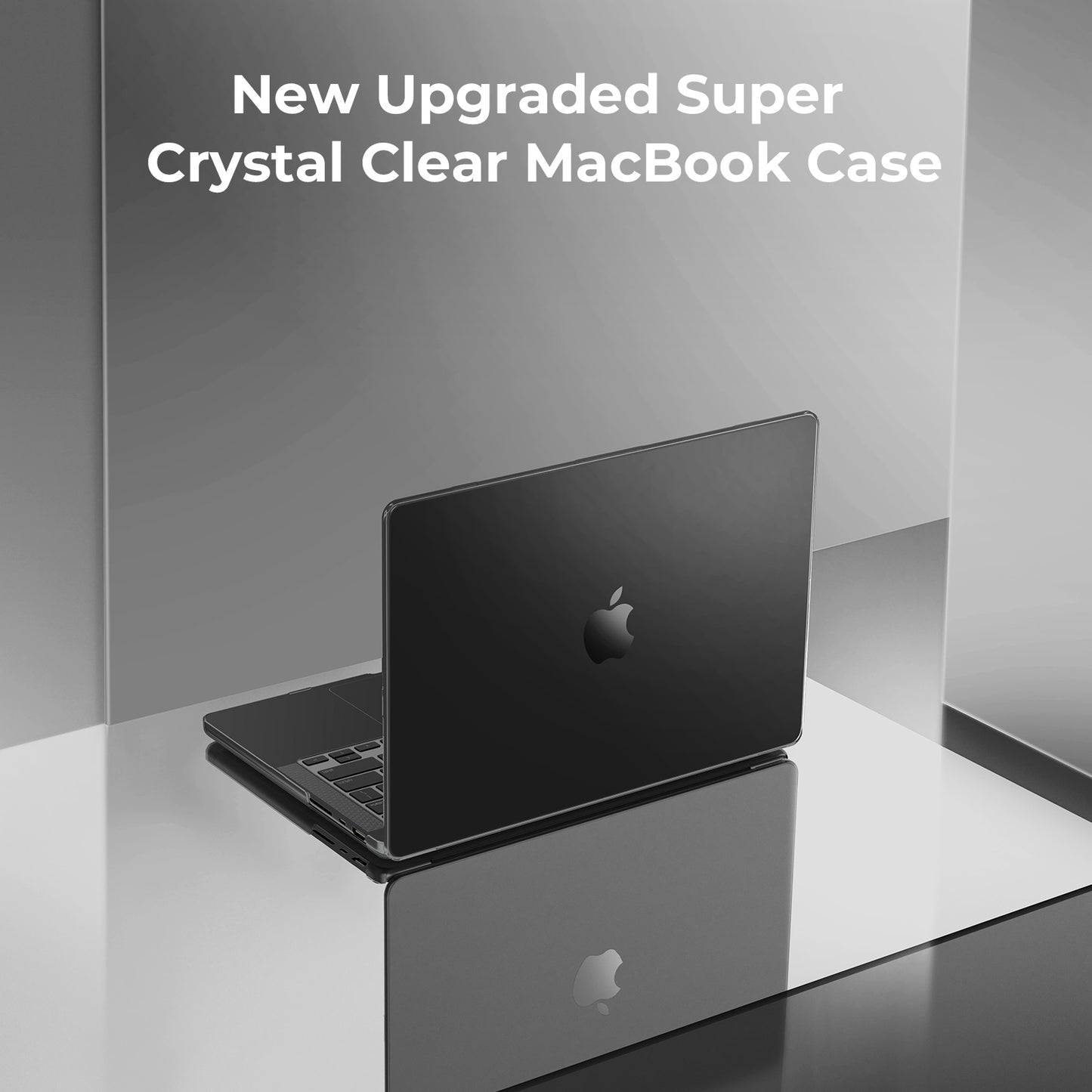 EooCoo Black Clear Hard Case for MacBook Pro 14 Inch (2025–2021, M4/M3/M2/M1 Pro/Max) – Anti-Scratch, Anti-Fingerprint, Snap-On Protective Cover with Keyboard & Screen Protector