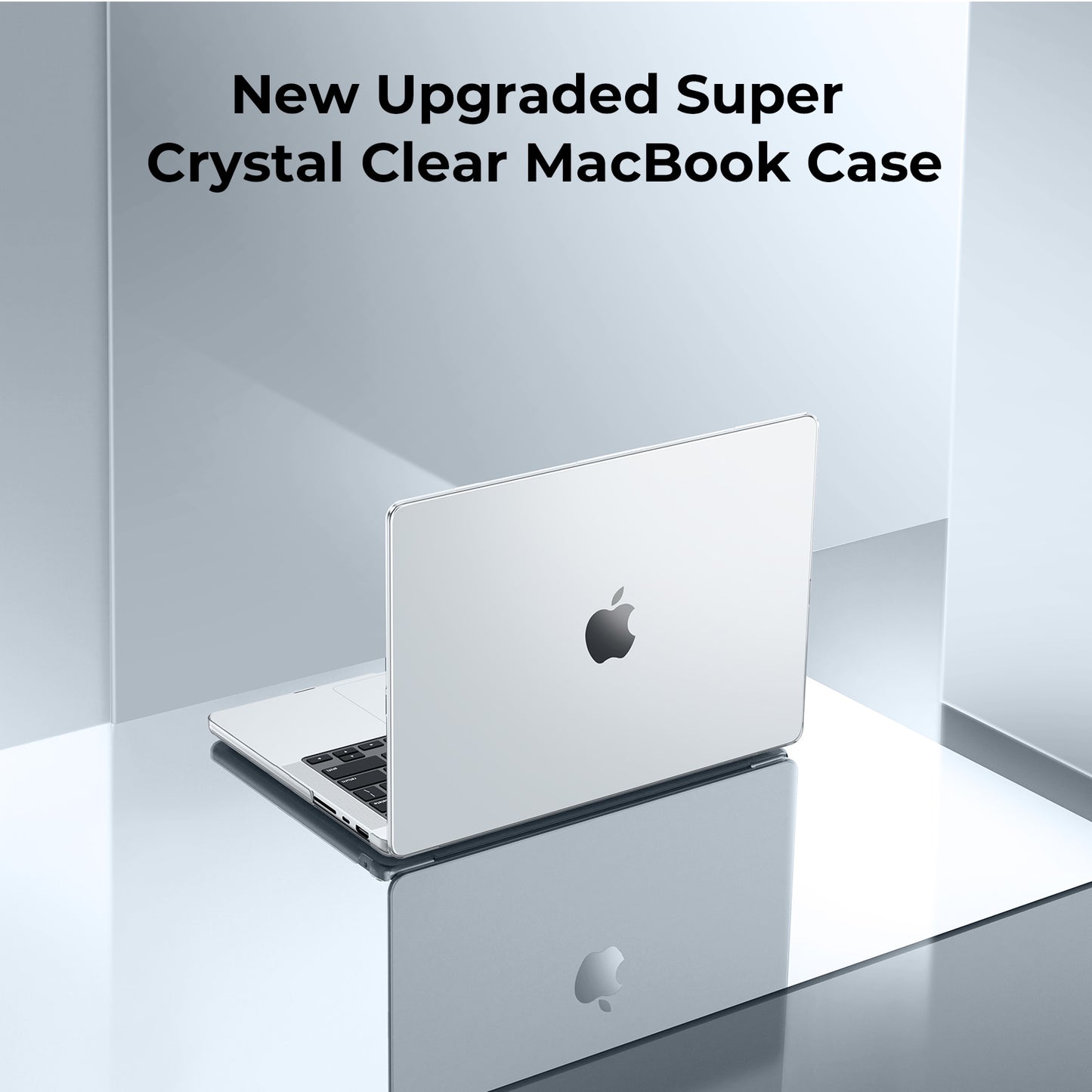 EooCoo Crystal Clear Hard Case for MacBook Pro 14 Inch (2025–2021, M4/M3/M2/M1 Pro/Max) – Anti-Scratch, Anti-Fingerprint, Snap-On Protective Cover with Keyboard & Screen Protector