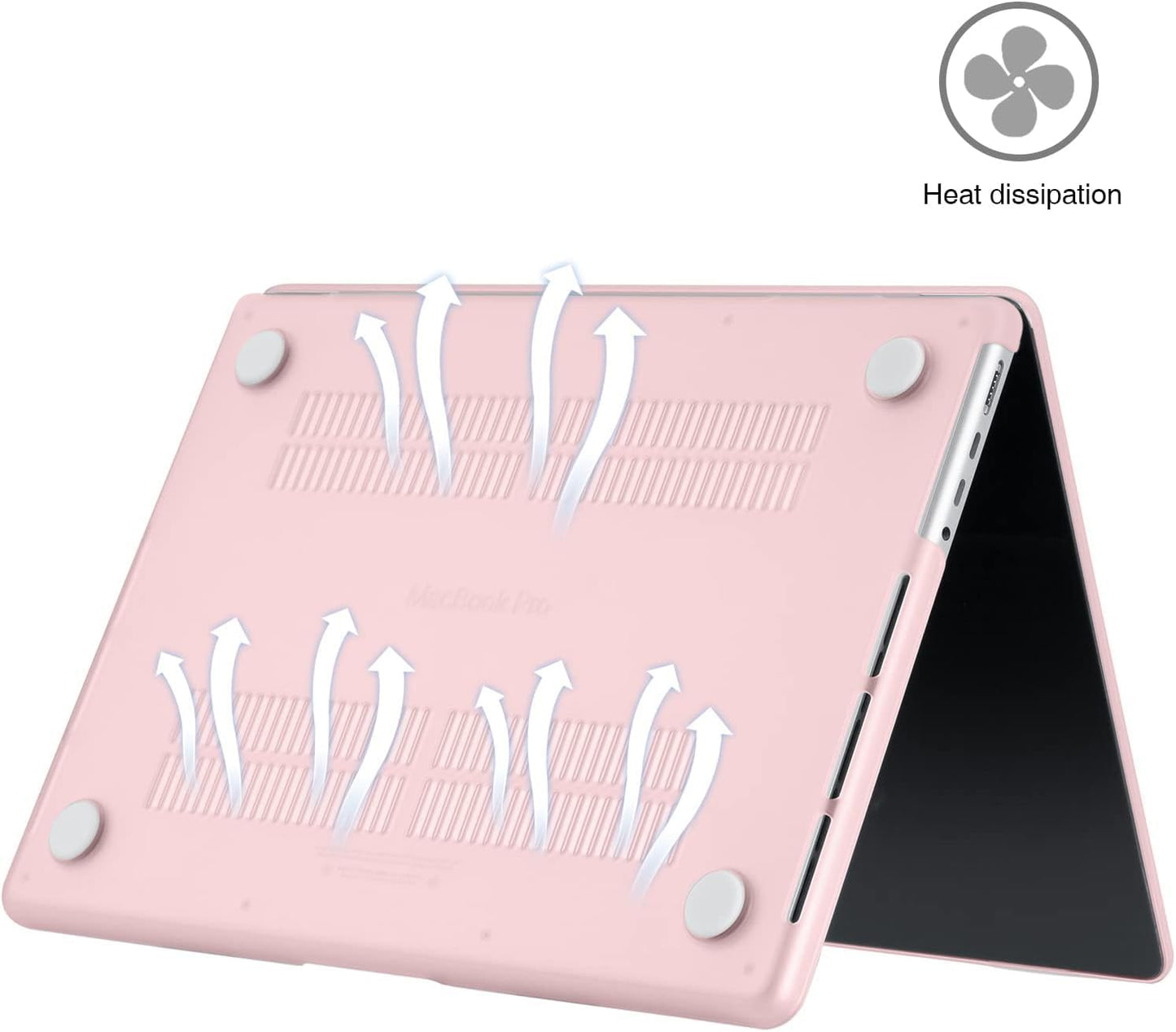 EooCoo Matte Light Pink Hard Case for MacBook Pro 14 Inch (2025–2021, M4/M3/M2/M1 Pro/Max) – Anti-Fingerprint Matte Case with Keyboard Cover & Screen Protector