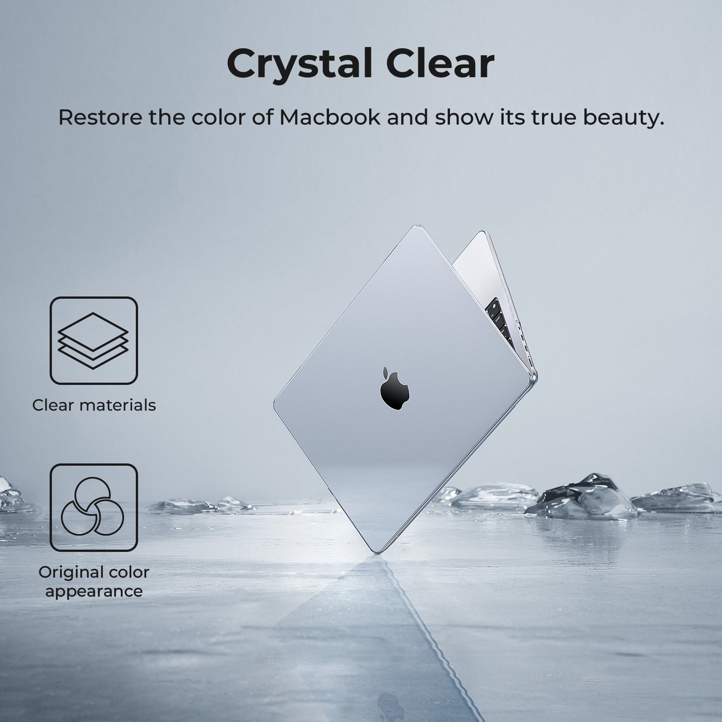 EooCoo Matte Transparent Hard Case for MacBook Pro 14 Inch (2025–2021, M4/M3/M2/M1 Pro/Max) – Anti-Fingerprint Matte Case with Keyboard Cover & Screen Protector