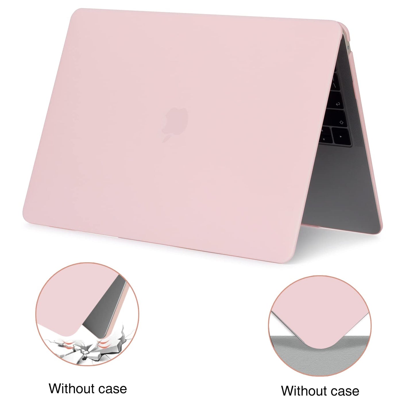 EooCoo Matte Pink Case for MacBook Air 13.3" (M1 2018–2021) – Anti-Fingerprint & Scratch-Resistant Protection Kit