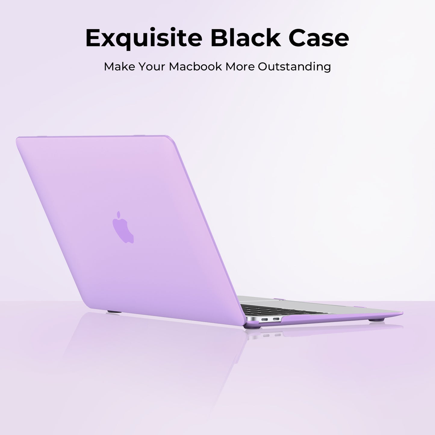EooCoo Matte Purple Hard Case for MacBook Air 13.3" M1 (2021–2018) – Anti-Scratch, Anti-Fingerprint Case with Keyboard Cover & Screen Protector