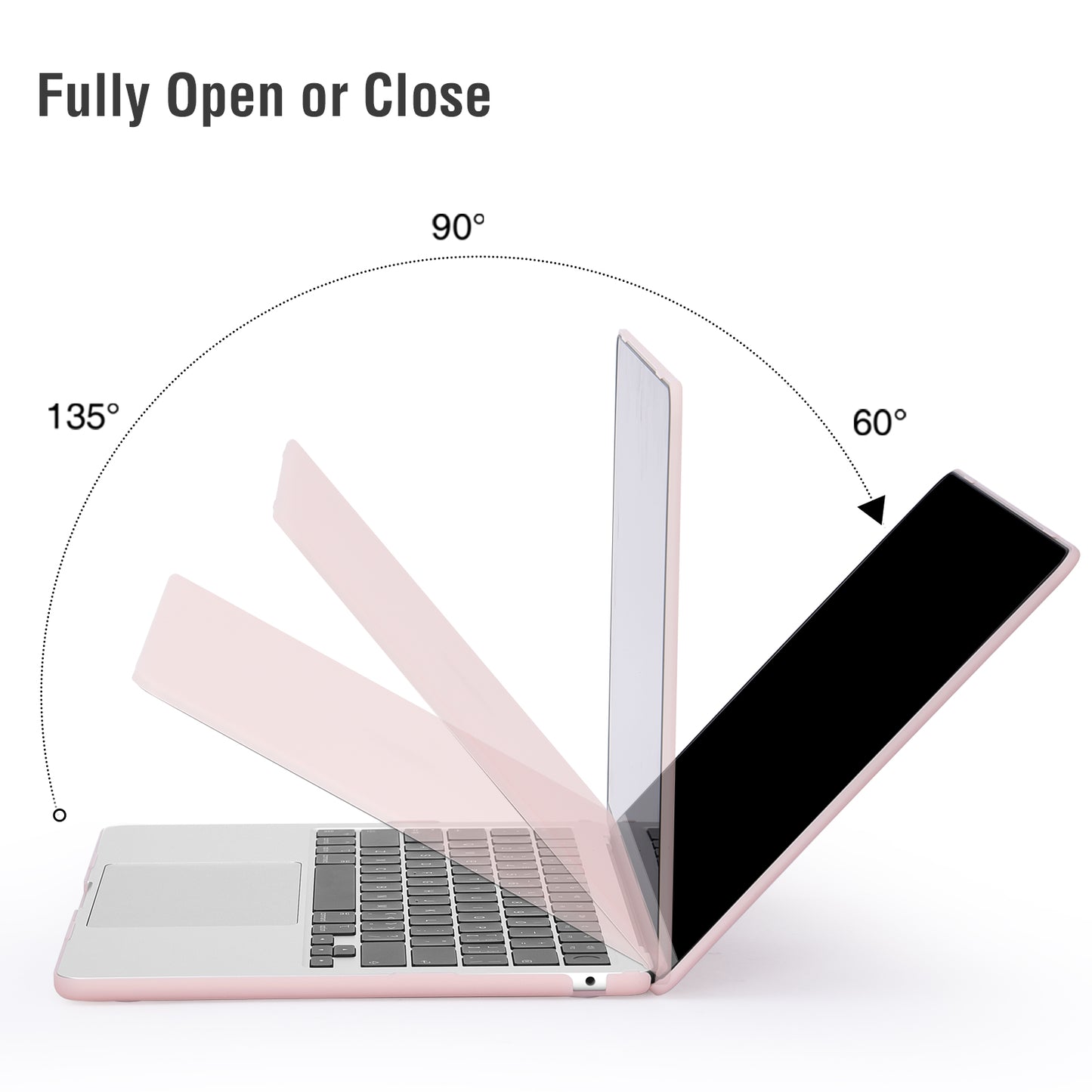 EooCoo Matte Pink Hard Shell Case for MacBook Air 15" (2023-2025 M2/M3/M4) + Keyboard Cover & Screen Protector – Slim, Durable & Perfect Fit