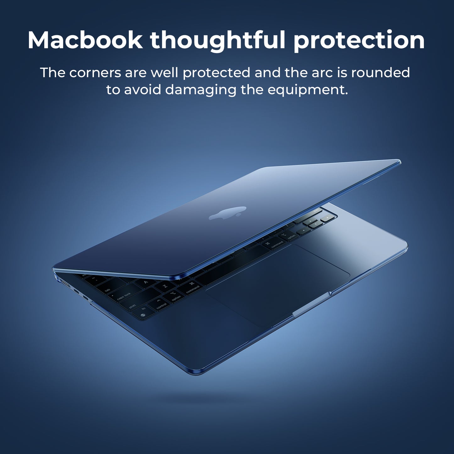 EooCoo Midnight Clear Hard Shell Case for MacBook Air 15" (2023-2025 M2/M3/M4) + Keyboard Cover & Screen Protector – Perfect Fit & Durable Protection