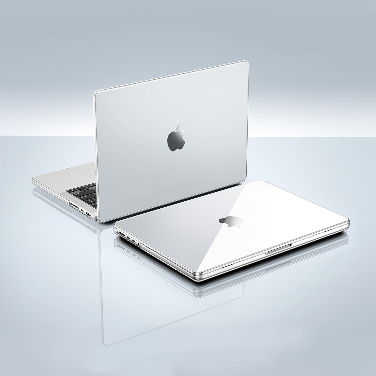 EooCoo Crystal Clear Hard Case for MacBook Pro 14 Inch (2025–2021, M4/M3/M2/M1 Pro/Max) – Anti-Scratch, Anti-Fingerprint, Snap-On Protective Cover with Keyboard & Screen Protector