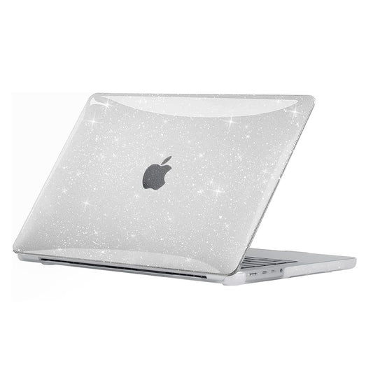 EooCoo Sparkly Clear MacBook Pro 14 inch Case (2025–2021, M4/M3/M2/M1 Pro/Max) – Anti-Scratch, Fingerprint-Free Glitter Hard Shell with Keyboard Cover & Screen Protector