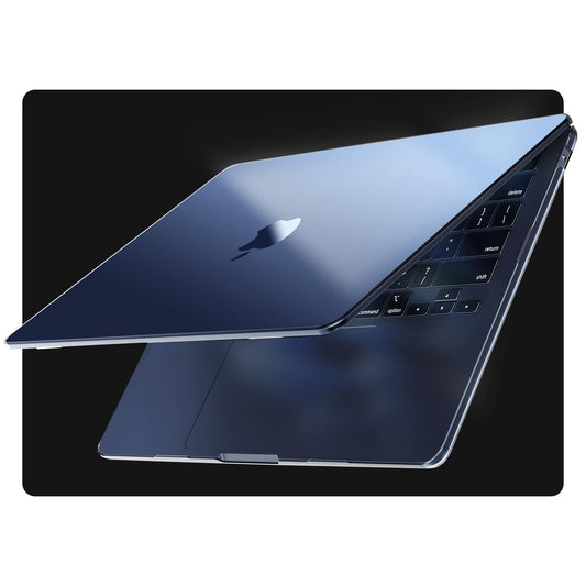 EooCoo Ultra Crystal Midnight Case for MacBook Air 13.6" (2025–2022, M4/M3/M2) – Clear Protective Hard Shell with Keyboard Cover, Slim Fit, Scratch & Fingerprint Resistant