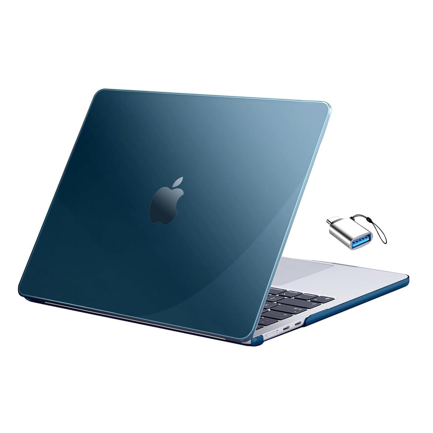 EooCoo Green Matte Hard Shell Case for MacBook Air 13.6" (2022-2025 M2/M3/M4) + Keyboard Cover & Screen Protector – Slim, Anti-Fingerprint & Full Protection