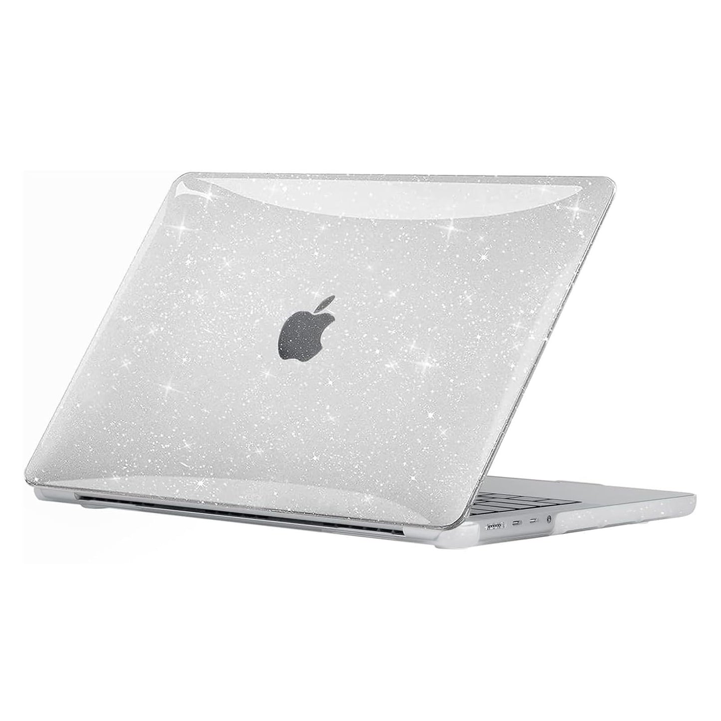 EooCoo Glitter Clear Hard Case for MacBook Pro 16 Inch (2021–2025, M1–M4 Pro/Max) – Sparkly Protective Shell with Keyboard Cover & Screen Protector