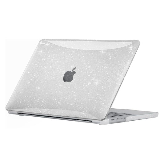 EooCoo Glitter Clear Hard Case for MacBook Pro 16 Inch (2021–2025, M1–M4 Pro/Max) – Sparkly Protective Shell with Keyboard Cover & Screen Protector