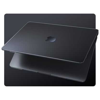 EooCoo Ultra Thin MacBook Air 15" Case (2025–2023, M4/M3/M2) – Matte Black Titanium Hard Shell with Keyboard Cover, Scratch-Resistant, Anti-Fingerprint, Cooling