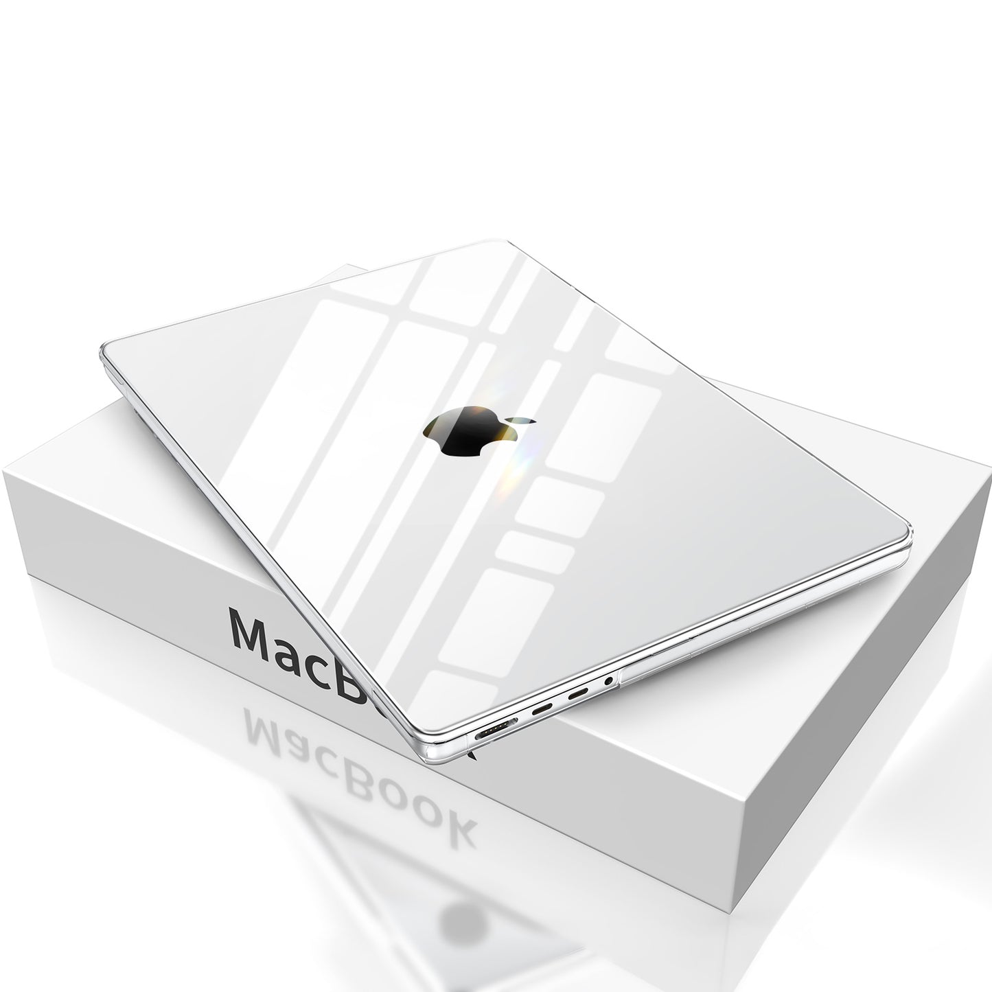 EooCoo Crystal Clear Hard Case for MacBook Pro 14 Inch (2025–2021, M4/M3/M2/M1 Pro/Max) – Anti-Scratch, Anti-Fingerprint, Snap-On Protective Cover with Keyboard & Screen Protector