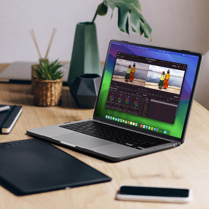 EooCoo Frost Black Matte Hard Shell Case for MacBook Air 13.6" (2022-2025 M2/M3/M4) + Keyboard Cover & Screen Protector – Slim, Anti-Fingerprint & Full Protection