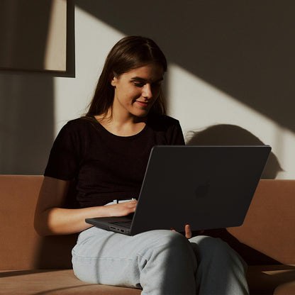 EooCoo Matte Black Hard Case for MacBook Pro 13 Inch (2016–2024, M2/M1) – Slim Protective Shell with Keyboard Cover & Screen Protector, Scratch-Resistant & Lightweight