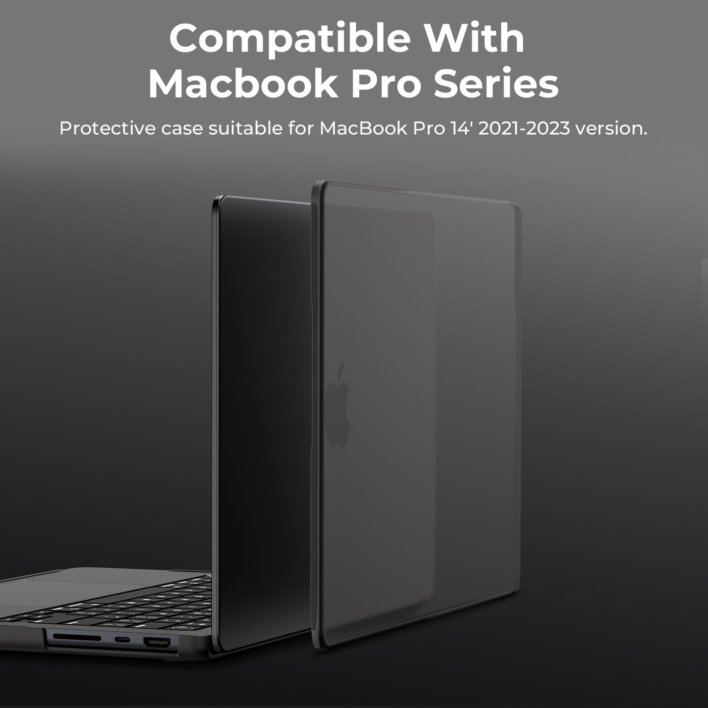 EooCoo Matte Black Hard Case for MacBook Pro 13 Inch (2016–2024, M2/M1) – Slim Protective Shell with Keyboard Cover & Screen Protector, Scratch-Resistant & Lightweight