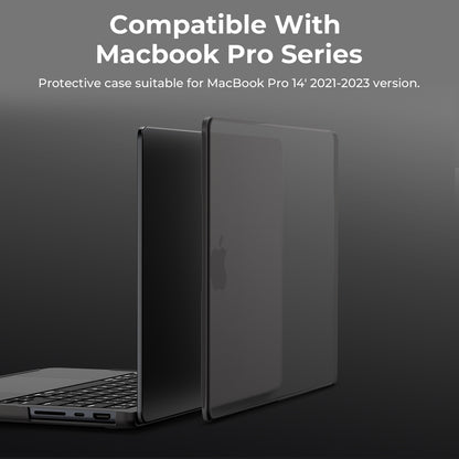 EooCoo Matte Black Hard Case for MacBook Pro 13 Inch (2016–2024, M2/M1) – Slim Protective Shell with Keyboard Cover & Screen Protector, Scratch-Resistant & Lightweight