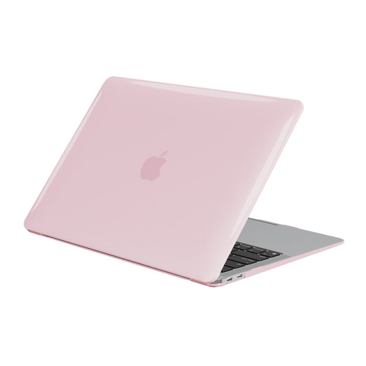 EooCoo Crystal Pink Hard Shell Case for MacBook Air 13.3" (M1 2020–2018) – Clear Slim Fit Cover with Keyboard Skin & Screen Protector, Full Protection Without Hiding Original Color