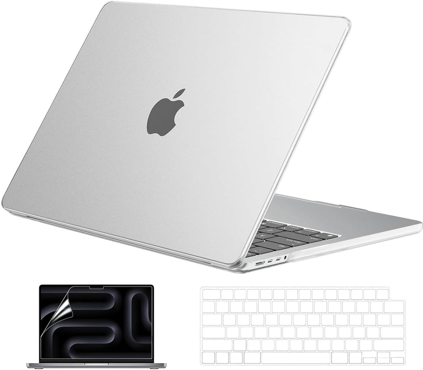 EooCoo Frost Clear Hard Case for MacBook Pro 16 Inch (2025–2021, M4/M3/M2/M1 Pro/Max) – Durable, Scratch-Resistant Cover with Keyboard Cover and Screen Protector
