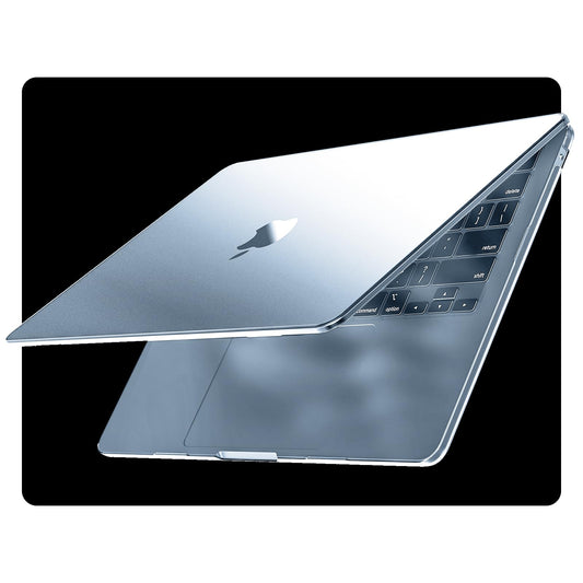 EooCoo Ultra Thin Crystal Sky Blue Case for MacBook Air 15" (M4/M3/M2, 2025–2023) – 100% Transparent Hard Shell with Keyboard Cover, Anti-Scratch, Anti-Fingerprint, Heat Dissipation