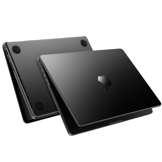 EooCoo Ultra Thin Armor Case for MacBook Pro 14" (2025–2021, M4/M3/M2/M1 Pro/Max) – 100% Space Black Match Matte Hard Shell with Keyboard Cover, Anti-Fingerprint