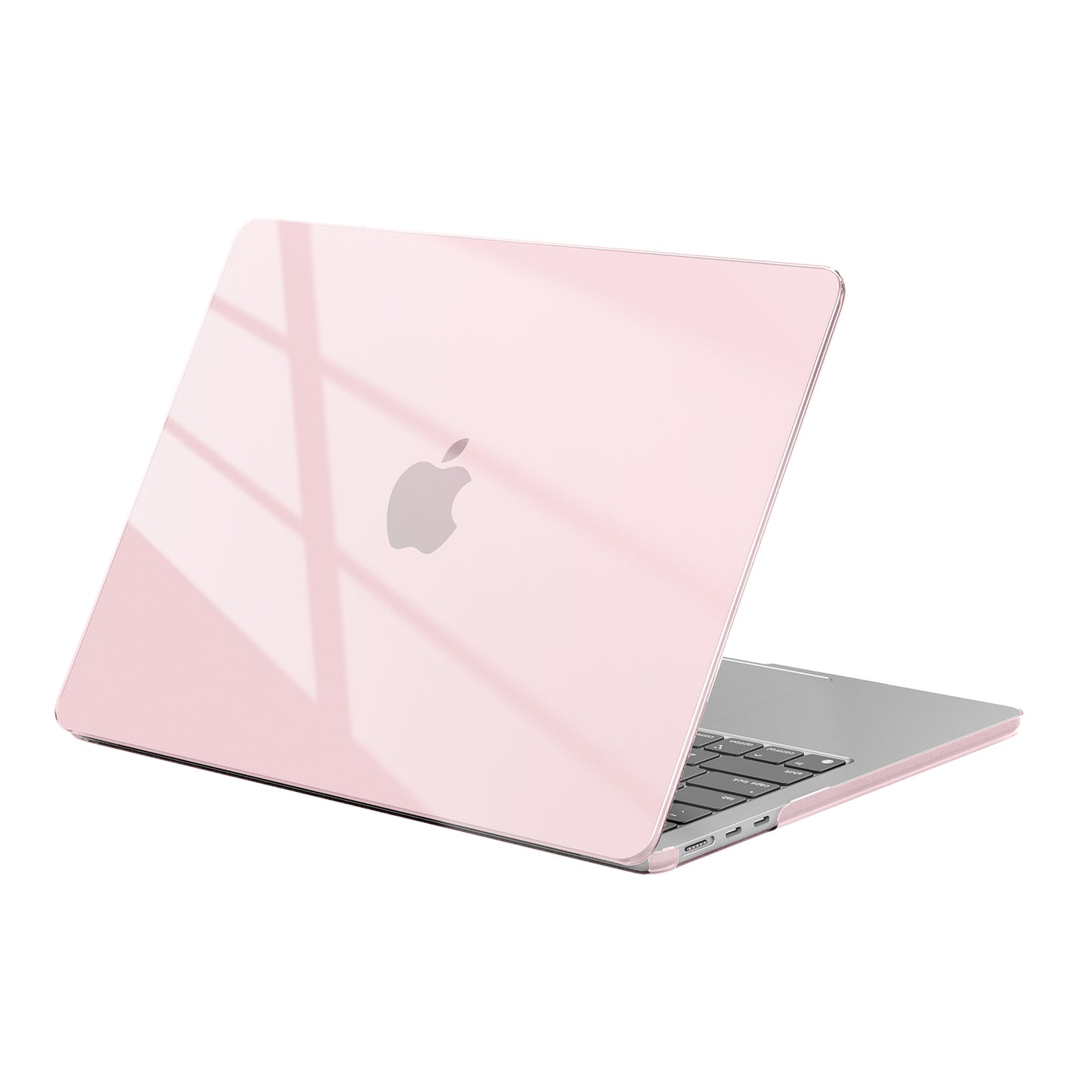 EooCoo Clear Pink Hard Shell Case for MacBook Air 13.6" (2022-2025 M2/M3/M4) + Keyboard Cover & Screen Protector – Crystal Clear & Full Protection