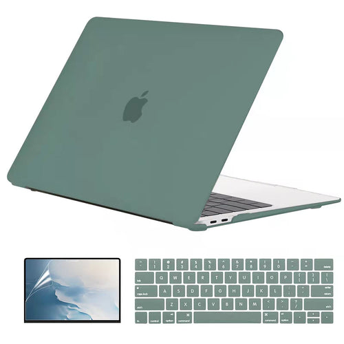 EooCoo Matte Green Hard Case for MacBook Pro 13 Inch (2016–2024, M2/M1) – Slim Protective Shell with Keyboard Cover & Screen Protector, Scratch-Resistant & Lightweight