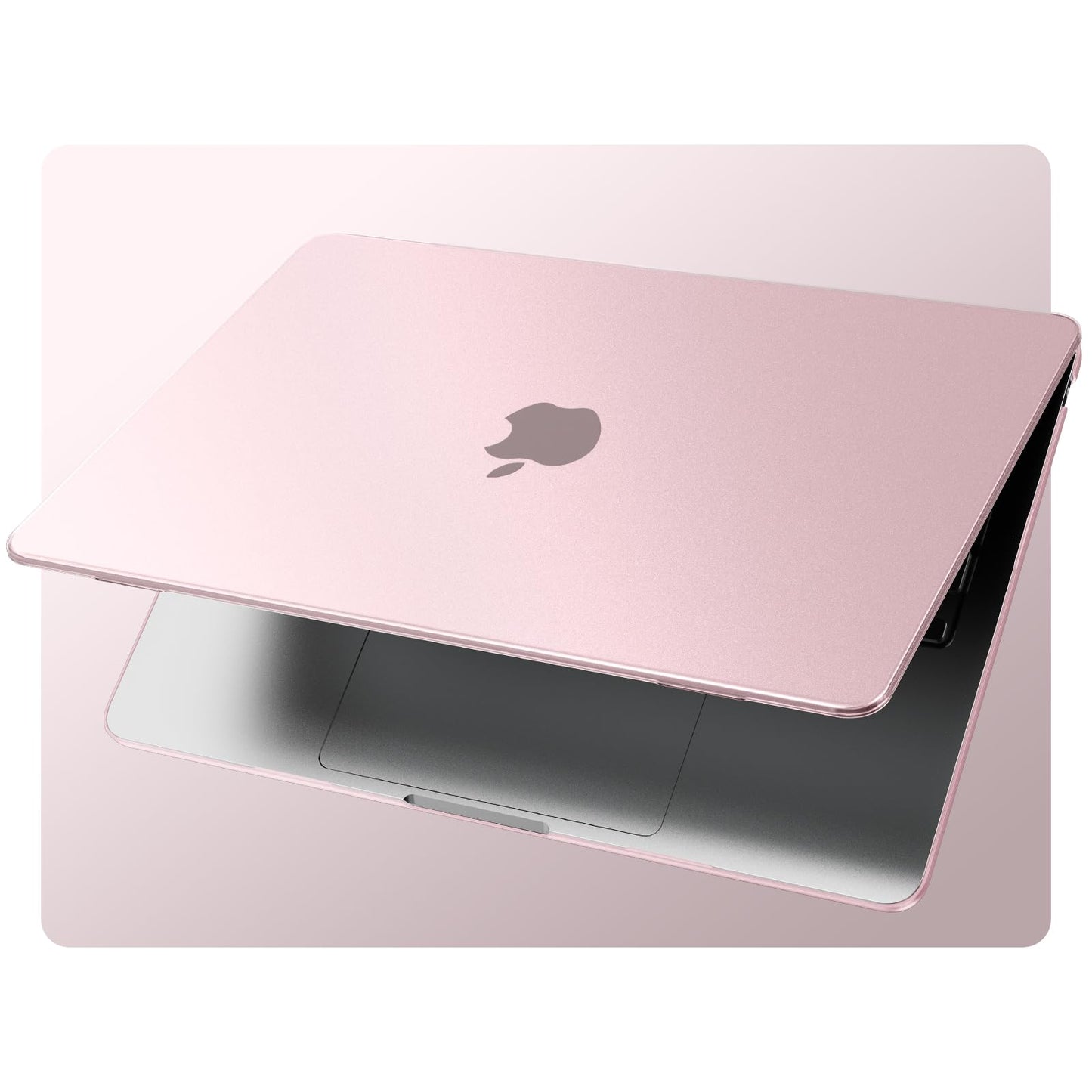 EooCoo Ultra Thin Matte Hard Case for MacBook Air 13.6" (2025–2022, M4/M3/M2, A3240 A3113 A2681) – Slim Protective Shell with Keyboard Cover, Sleek Pink