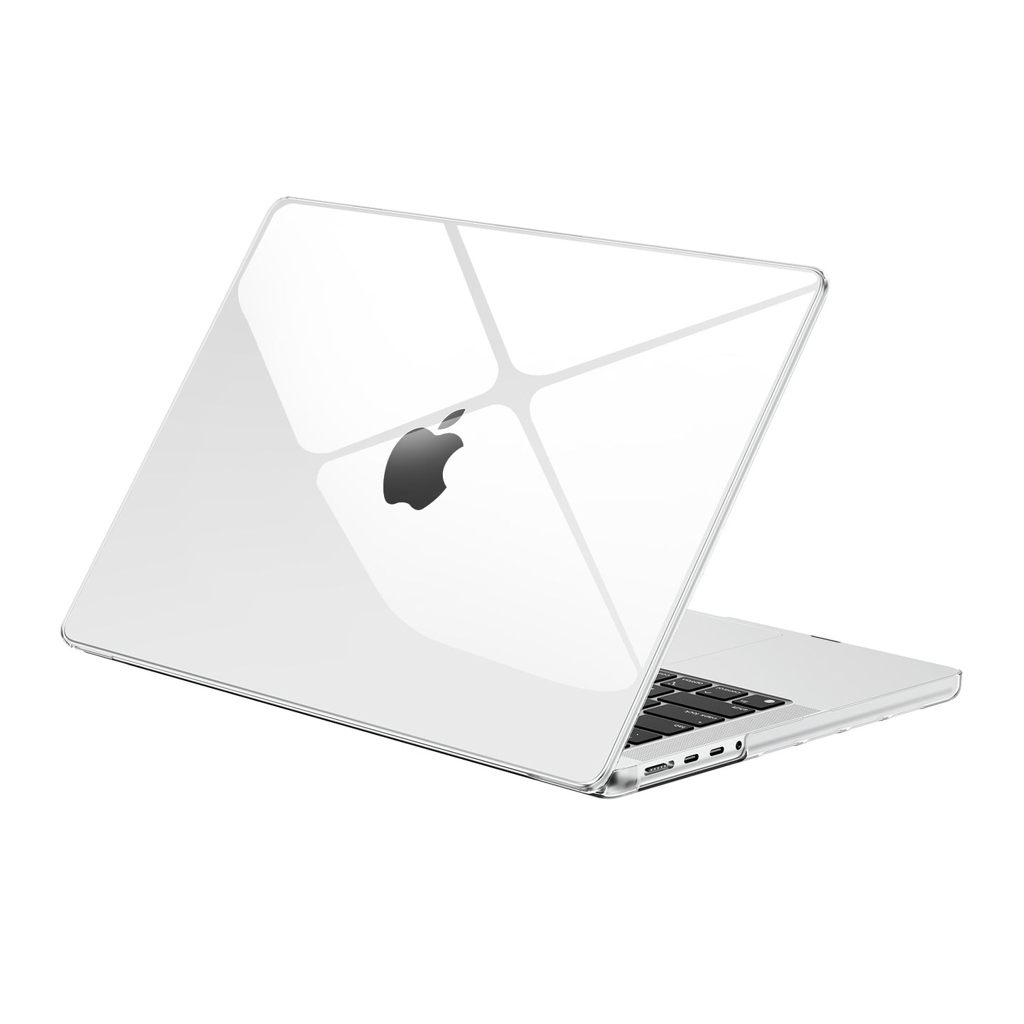 EooCoo Crystal Clear Hard Case for MacBook Pro 14 Inch (2025–2021, M4/M3/M2/M1 Pro/Max) – Anti-Scratch, Anti-Fingerprint, Snap-On Protective Cover with Keyboard & Screen Protector