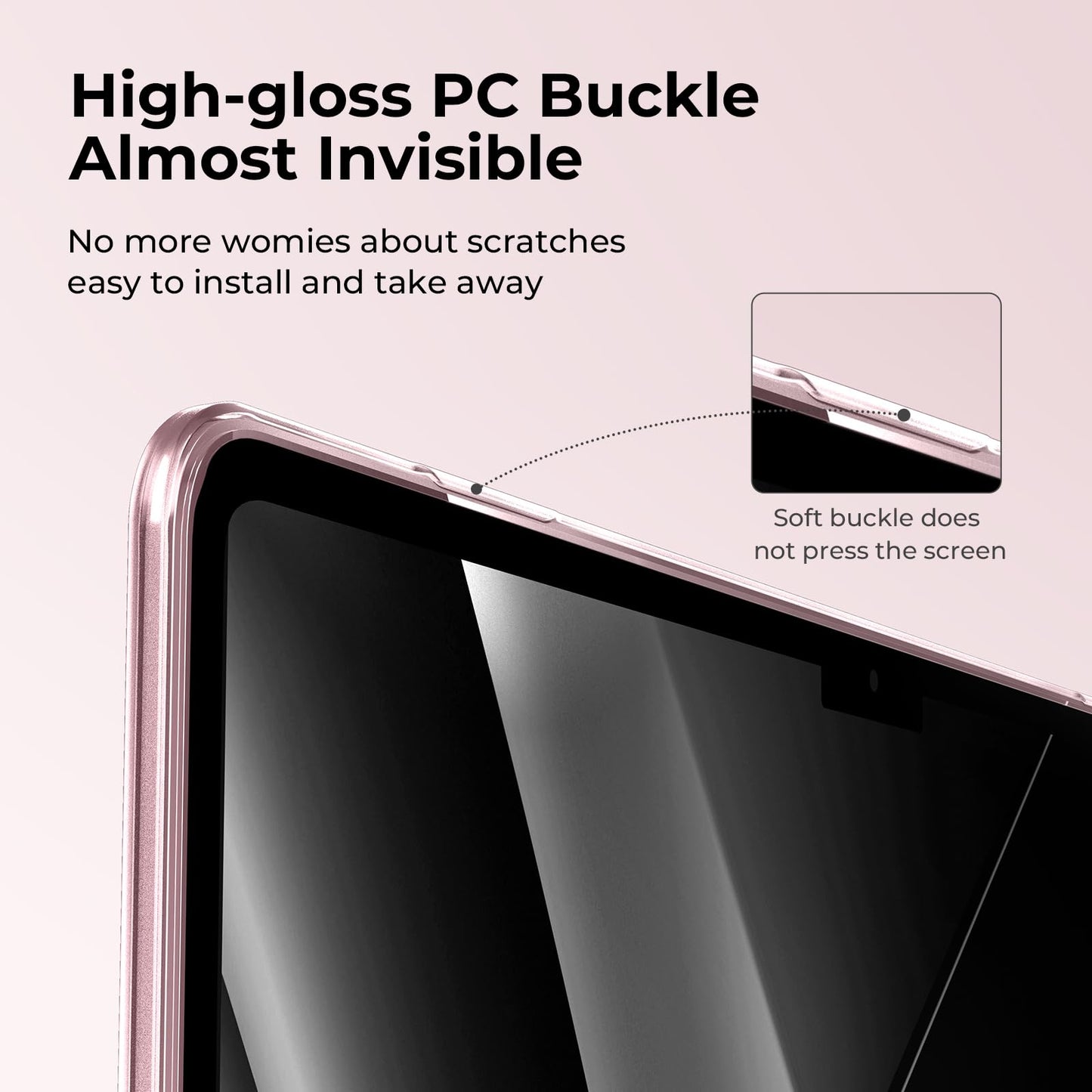 EooCoo Ultra Thin Matte Hard Case for MacBook Air 13.6" (2025–2022, M4/M3/M2, A3240 A3113 A2681) – Slim Protective Shell with Keyboard Cover, Sleek Pink