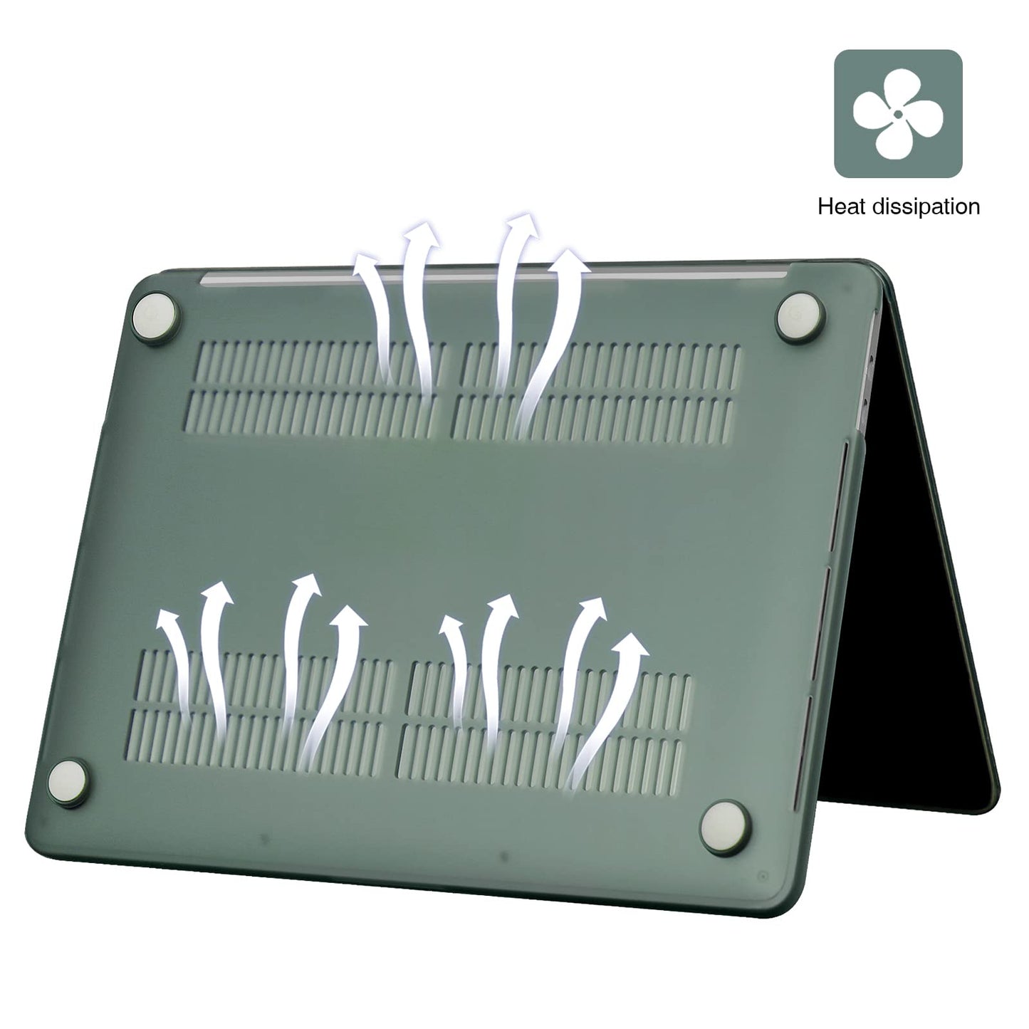 EooCoo Matte Green Hard Case for MacBook Pro 13 Inch (2016–2024, M2/M1) – Slim Protective Shell with Keyboard Cover & Screen Protector, Scratch-Resistant & Lightweight