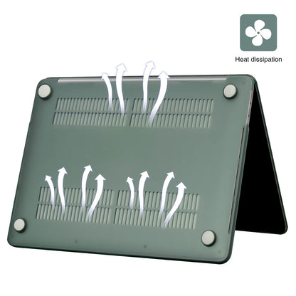 EooCoo Matte Green Hard Case for MacBook Pro 13 Inch (2016–2024, M2/M1) – Slim Protective Shell with Keyboard Cover & Screen Protector, Scratch-Resistant & Lightweight