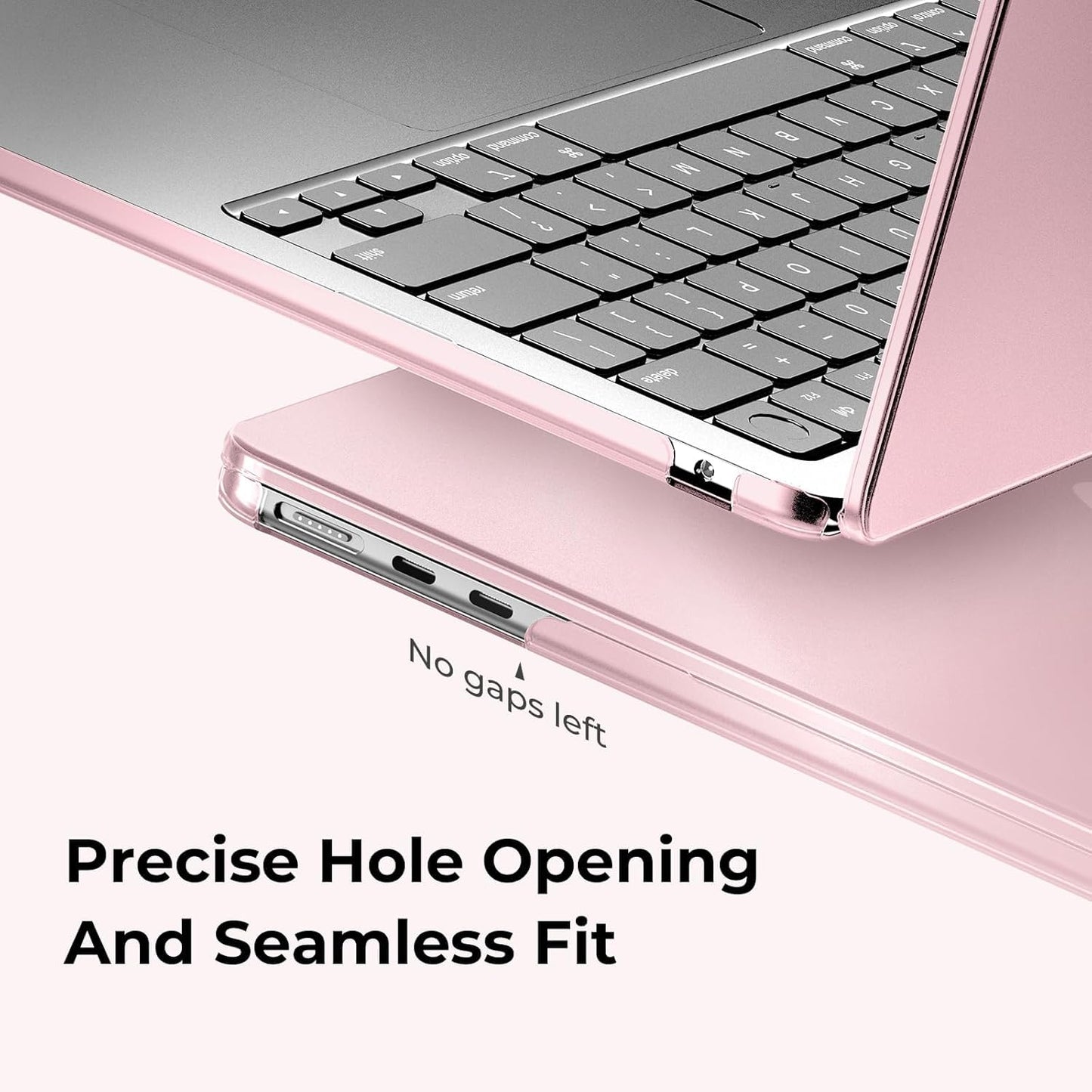 EooCoo Ultra Thin Matte Cute Pink Case for MacBook Air 15" (M4/M3/M2, 2025–2023) – Matte Hard Shell with Keyboard Cover, Anti-Scratch, Anti-Fingerprint, Lightweight Protection