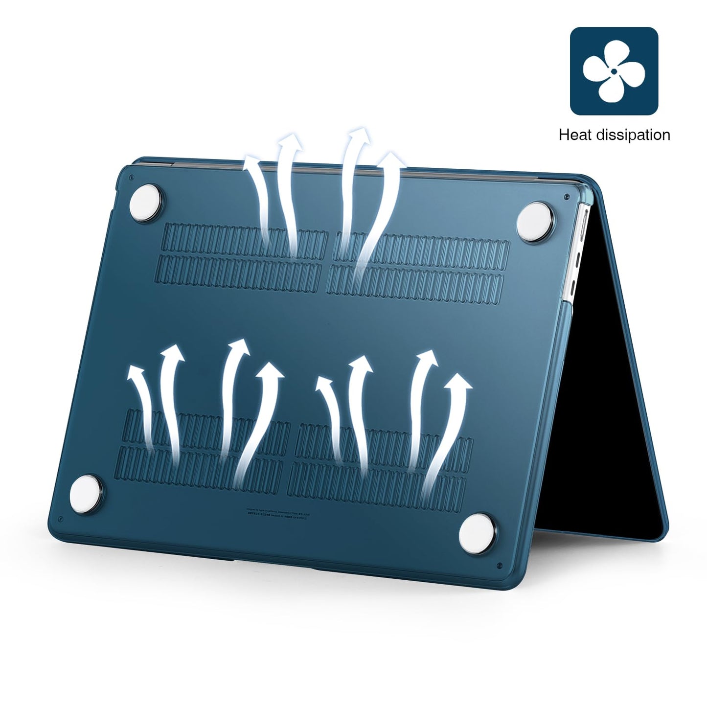 EooCoo Green Matte Hard Shell Case for MacBook Air 13.6" (2022-2025 M2/M3/M4) + Keyboard Cover & Screen Protector – Slim, Anti-Fingerprint & Full Protection