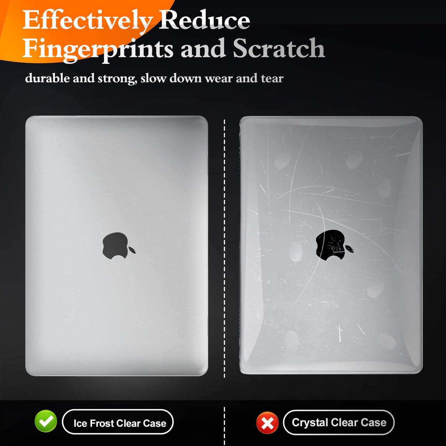 EooCoo Frost Clear Hard Case for MacBook Pro 13 Inch (2016–2024, M2/M1) – Slim Protective Shell with Keyboard Cover & Screen Protector, Scratch-Resistant & Lightweight