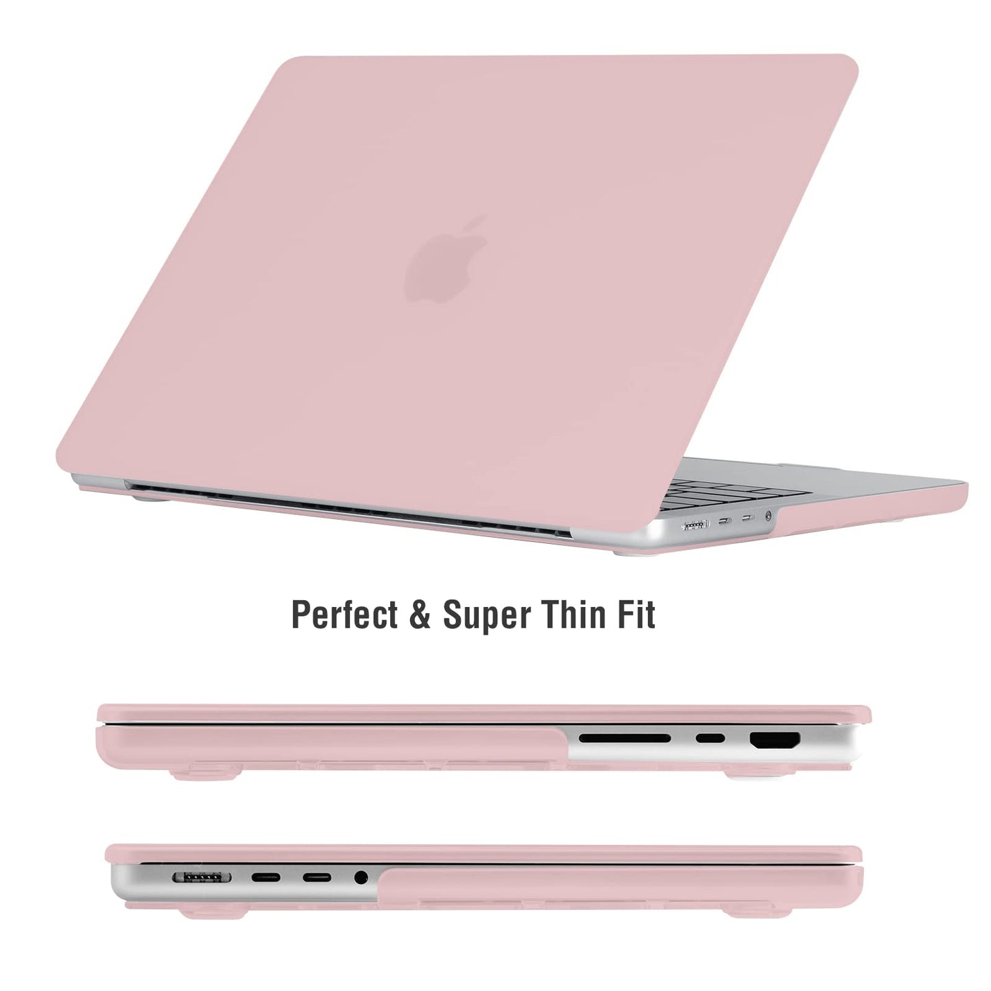 EooCoo Matte Pink Hard Case for MacBook Pro 16 Inch (2021–2025) – Slim Protective Shell with Keyboard Cover & Screen Protector