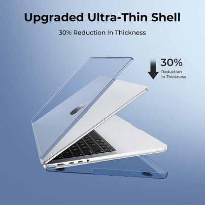 EooCoo Clear Midnight Hard Case for MacBook Pro 16 Inch (2025–2021, M4/M3/M2/M1 Pro/Max) – Slim, Scratch-Resistant Cover with Keyboard Cover and Screen Protector