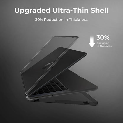 EooCoo Black Clear Hard Case for MacBook Pro 14 Inch (2025–2021, M4/M3/M2/M1 Pro/Max) – Anti-Scratch, Anti-Fingerprint, Snap-On Protective Cover with Keyboard & Screen Protector