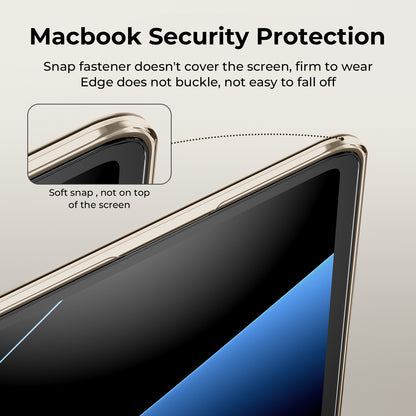 EooCoo Clear Starlight Hard Shell Case for MacBook Air 13.6" (2022-2025 M2/M3/M4) + Keyboard Cover & Screen Protector – Crystal Clear & Full Protection