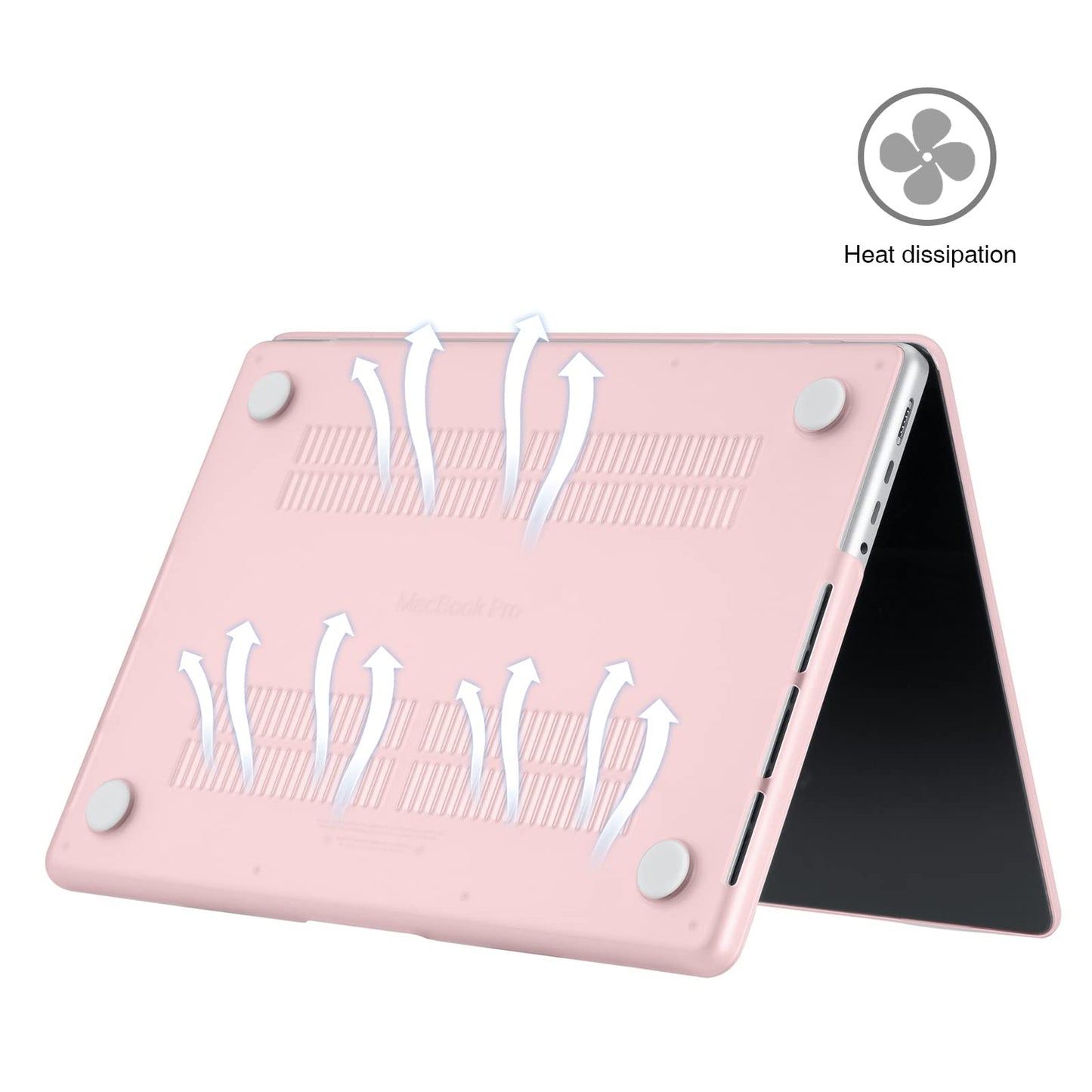 EooCoo Matte Pink Hard Case for MacBook Pro 16 Inch (2021–2025) – Slim Protective Shell with Keyboard Cover & Screen Protector