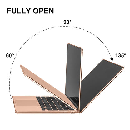 EooCoo Peach Pink Clear Hard Shell Case for MacBook Air 13.3" (M1 2020–2018) – Clear Slim Fit Cover with Keyboard Skin & Screen Protector, Full Protection Without Hiding Original Color