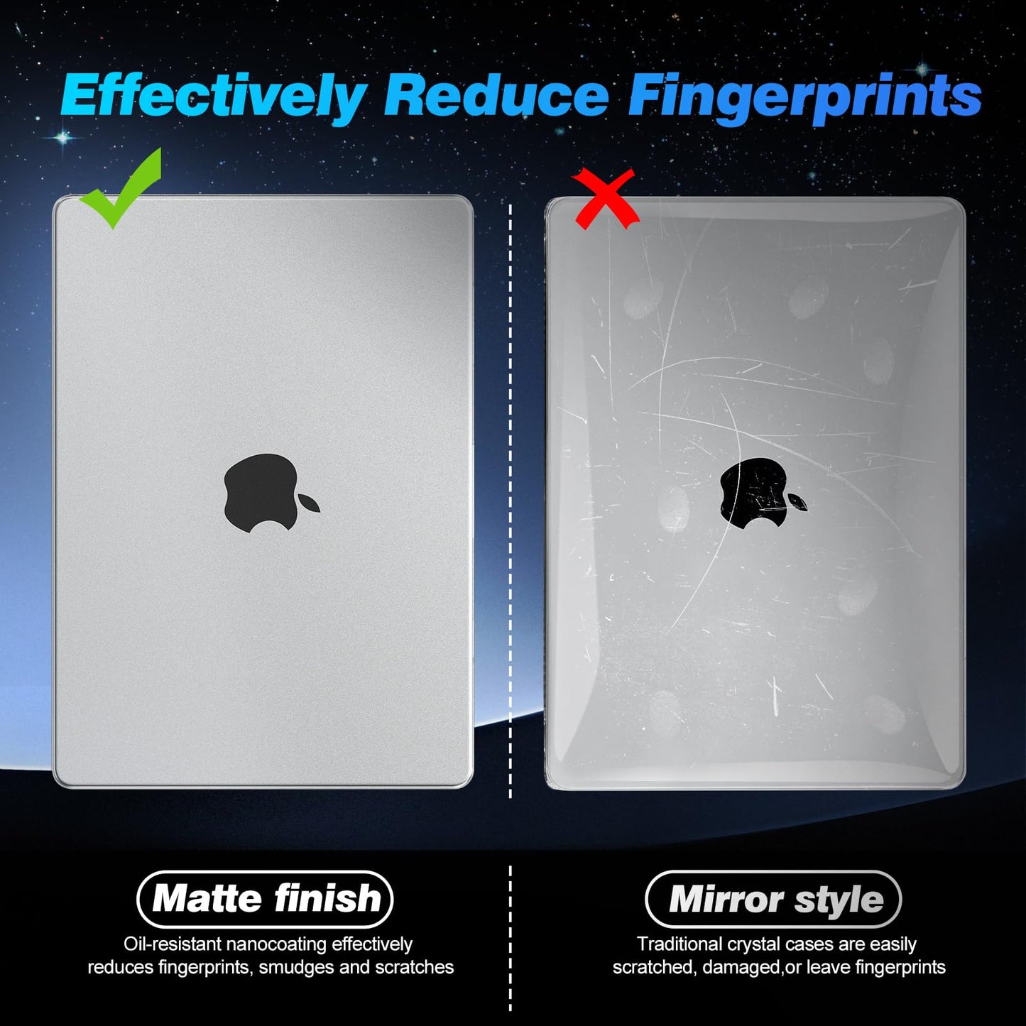 EooCoo Frost Clear Hard Case for MacBook Pro 16 Inch (2025–2021, M4/M3/M2/M1 Pro/Max) – Durable, Scratch-Resistant Cover with Keyboard Cover and Screen Protector